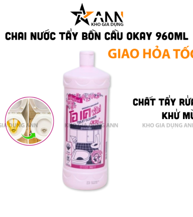 Chai Tẩy Bồn Cầu - Chai Khử Mùi Bồn Cầu Diệt Khuẩn Siêu Sạch Tiết Kiệm 960ml - TBC01