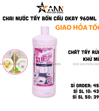 Chai Tẩy Bồn Cầu - Chai Khử Mùi Bồn Cầu Diệt Khuẩn Siêu Sạch Tiết Kiệm 960ml - TBC01