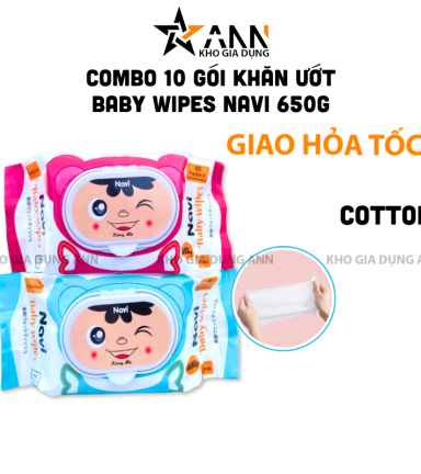 Combo 10 Bịt Khăn Giấy Ướt Lau Mặt Cao Cấp 100 Tờ - KULM01