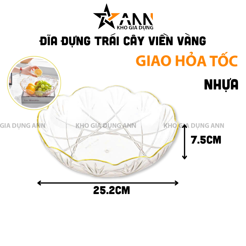 26037_372_20250320115304.png Đĩa Nhựa Đựng Trái Cây Viền Vàng Sang Trọng 25.2x7.5cm - DDTC01