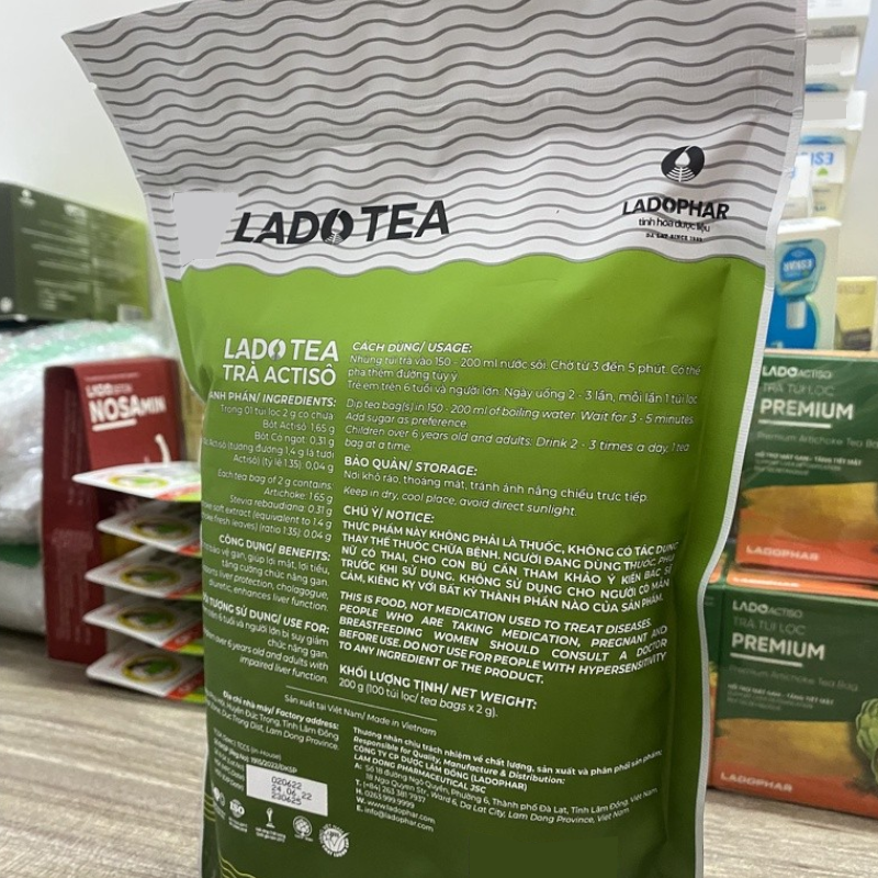Chỗ sỉ trà Actiso Lado Tea Giúp Thanh Lọc Cơ Thể - 100 Túi Lọc x 2g 5 Chỗ sỉ trà Actiso Lado Tea Giúp Thanh Lọc Cơ Thể - 100 Túi Lọc x 2g