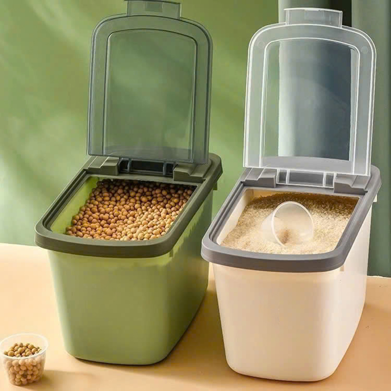 26044_z6242230039391-5ccffd504440d5771008cd6cd8aff64b_20250122110538-2.jpg Thùng Đựng Gạo 10L - Thùng Đựng Gạo Chống Côn Trùng Bụi Bẩn Kèm Cốc 35x22x20cm - TDG01