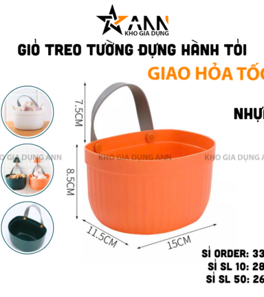 Giỏ Treo Tường Đựng Hành Tỏi Mẫu Mới - Giỏ Treo Tường Đa Năng 15x11,5x8,5 cm - GTTMM01