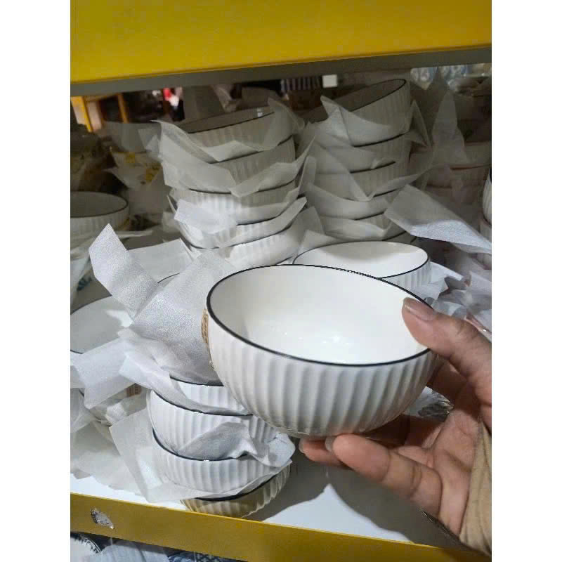 26047_z6242197615616-254a254062128eaba792022a84978216_20250122120007-2.jpg Combo 10 Chén Đựng Gia Vị Viền Đen - Chén Đựng Nước Chấm Bằng Sứ Cao Cấp 8,5x6cm - CDGV03