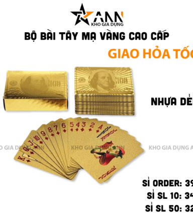 Bộ Bài Tây Mạ Vàng Cao Cấp - BBT01