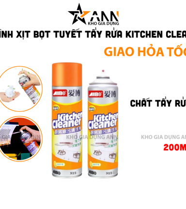 Bình Xịt Bọt Tuyết Tẩy Rửa Đa Năng Vệ Sinh Bếp Kitchen Cleaner 200ml - BXB01