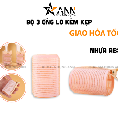 Bộ 3 Ống Lô Uốn Tóc Kèm Kẹp Dành Cho Các Nàng - OLOT01