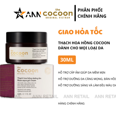 Thạch Hoa Hồng Cocoon Rose Aqua Gel Cream Giúp Dưỡng Ẩm Da 30ml - 8936217700438