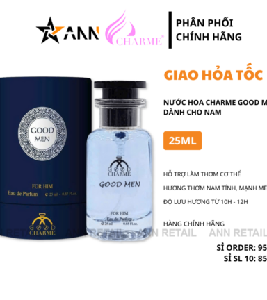 Nước Hoa Charme Good Men 25ml Mùi Nam Màu Xanh - Hương Thơm Nam Tính & Mạnh Mẽ - NHCGM25ML