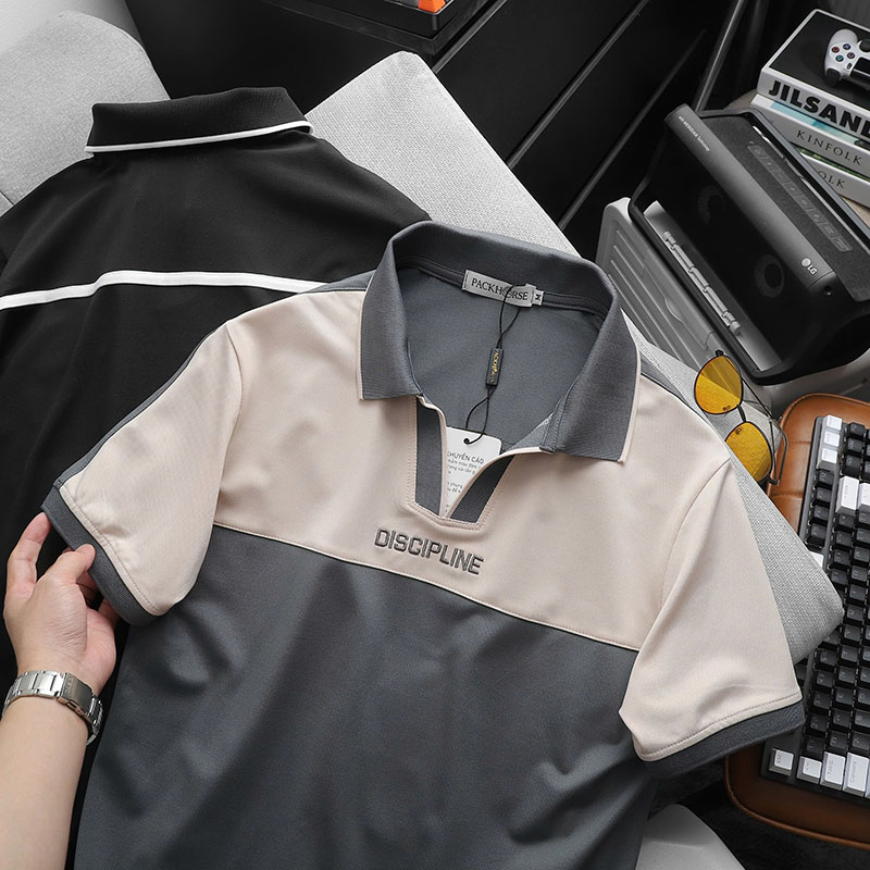 26122_z6353623491321-2405933a44971a900db21e1e2fdfae17_20250228153610-1.jpg Áo Thun Cổ Bẻ Phối Màu Và Thêu Chữ Discipline (Có Size 3XL) - CS246