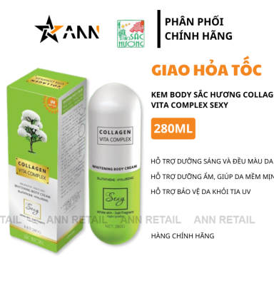 Kem Body Sắc Hương Collagen Vita Complex Sexy Hình Viên Thuốc 280ml - 8938508348657