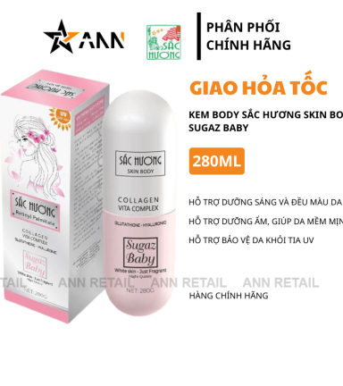 Kem Body Sắc Hương Skin Body Sugaz Baby Hình Viên Thuốc 280ml - 8938508348718