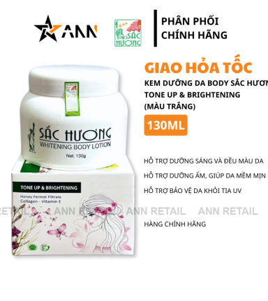 Kem Dưỡng Da Body Sắc Hương Tone Up & Brightening - Hộp Màu Trắng 130ml - KDSHMT