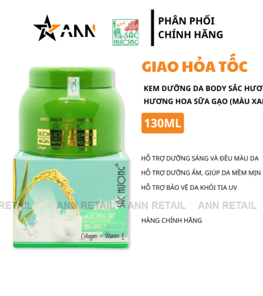 Kem Dưỡng Da Body Sắc Hương Hương Hoa Sữa Gạo - Hộp Màu Xanh 130ml - KDSHMX