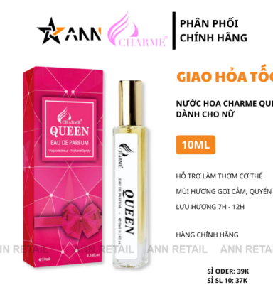 Nước Hoa Charme Queen Mùi Nữ 10ml - NHNCQ10ML