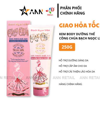 Kem Dưỡng Thể Body White Baby Skin Công Chúa Bạch Ngọc Liên 250g - Hỗ Trợ Dưỡng Sáng Da - 8936079451264