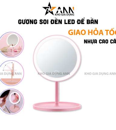 Gương Đèn Led Để Bàn - Giương Trang Điểm Để Bàn - Gương Khớp Xoay 180 Độ 147×37cm - GDB01