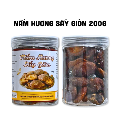 Nấm Hương Sấy Giòn Thơm Ngon 200g Hộp - NHSG200G