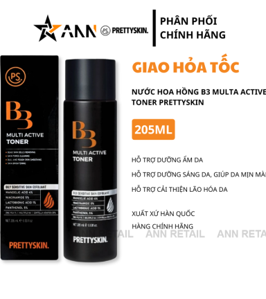 Nước Hoa Hồng B3 Multi Active Toner Prettyskin 205ml - 8809733218780