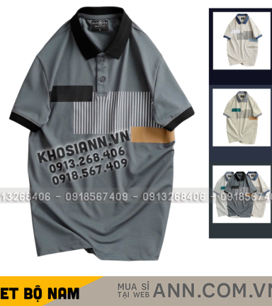 Áo Thun Nam Cổ Bẻ Họa Tiết Sọc Dọc Có Viền Bo Tay Áo (Có Size 3XL) - CS247