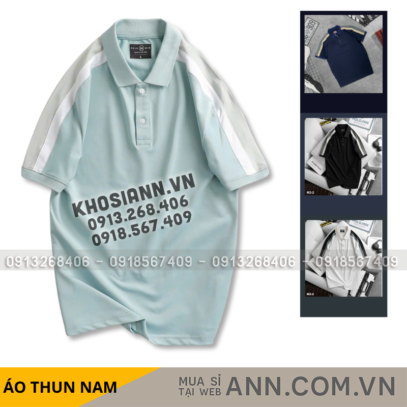 26168_he-thong_20250325170314-1.png Áo Thun Nam Cổ Bẻ Phối Sọc Tay Áo (Có Size 3XL) - CS248