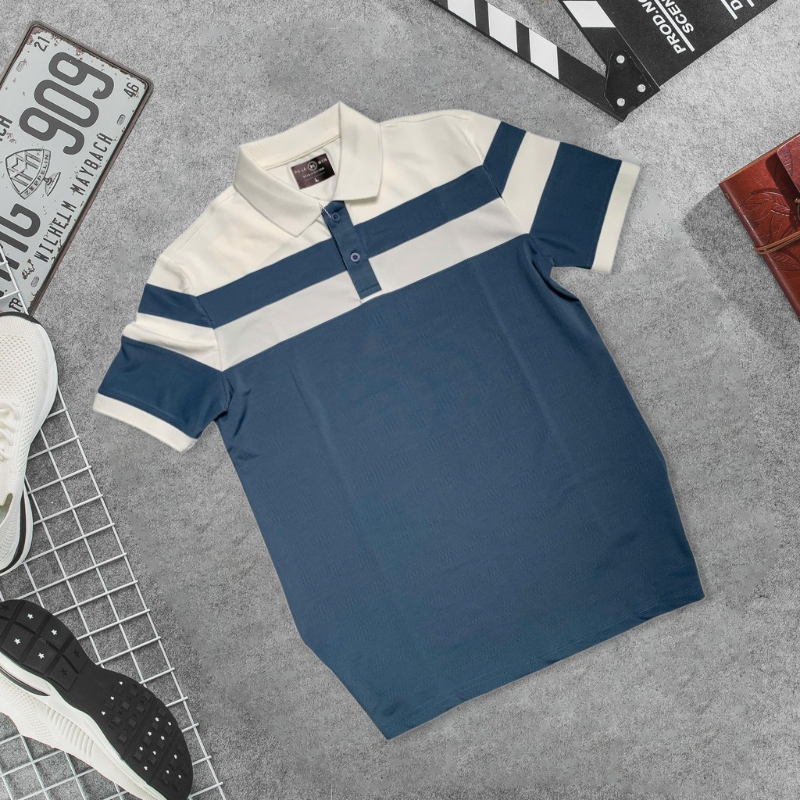 26170_59_20250325180737-1.png Áo Thun Nam Cổ Bẻ Sọc Ngang Phối Màu Trẻ Trung (Có Size 3XL) - CS251