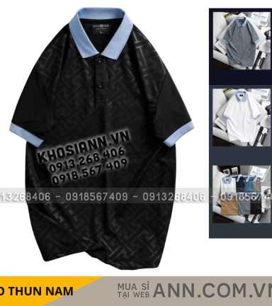 Áo Thun Nam Cổ Bẻ In Họa Tiết Độc Đáo (Có Size 3XL) - CS254