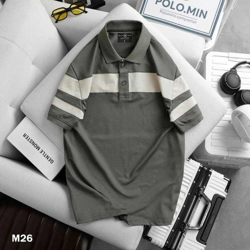 26174_99_20250325191445-1.png Áo Thun Nam Có Cổ Phối Sọc Độc Đáo (Có Size 3XL) - CS255