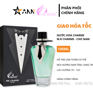 Nước Hoa Charme Perfume M.R Charme Dành Cho Nam 100ml Cao Cấp - Hương Thơm Sang Trọng Nam Tính - NHCMRC100ML