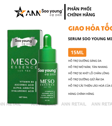 Serum Meso Essence Lục Tảo Soo Young Mini 10ml Hàng Cao Cấp - Dành Cho Da Nám - 8938532152305