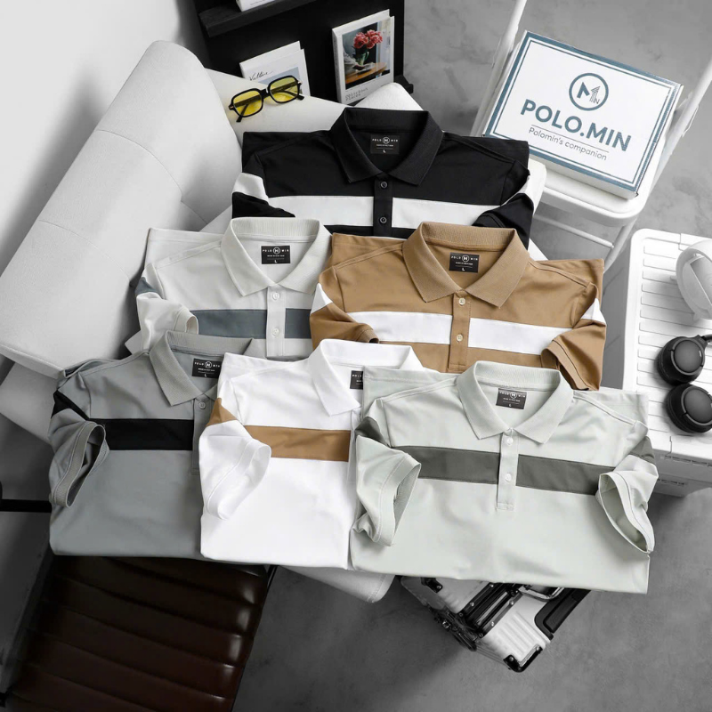 26200_cs250_20250401163555-3.png Áo Thun Nam Cổ Bẻ Họa Tiết Sọc Ngang Trước Ngực Bền Đẹp (Có Size 3XL) - CS250