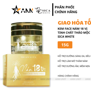 Kem Face Nám 18 Vị Tinh Chất Thảo Mộc Sica White 15g - 893622110570