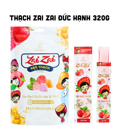 Túi Thạch Rau Câu Zai Zai Đức Hạnh Mix Vị 320g - TRCZZDH500G