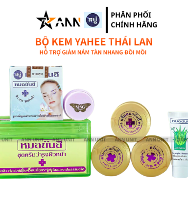 Bộ Kem Yanhee Thái Lan Xanh Lá 5 Món Chính Hãng - Hỗ Trợ Da Thâm Nám Dưỡng Sáng Da - BKYTLXL