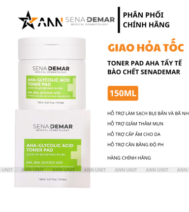 Toner Pad Aha Tẩy Tế Bào Chết Sena Demar Chính Hãng 150ml - 8809136714230