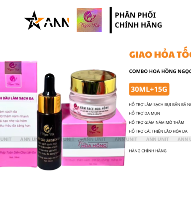Combo Ngọc Nữ Chính Hãng - Kem Face Hoa Hồng 15g & Serum 30ml Hỗ Trợ Cải Thiện Da Thâm Nám Lão Hóa Da - CBHHNN