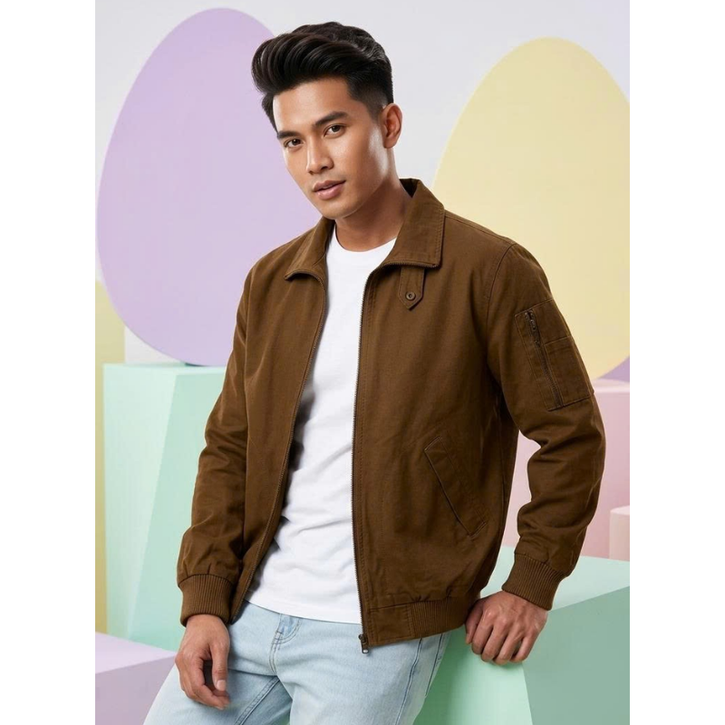 26299_46_20260326174016-1.png Áo Khoác Kaki Dày Lót Dù Nam Cổ Bẻ Có Túi Trong Cao Cấp Big Size - AK093