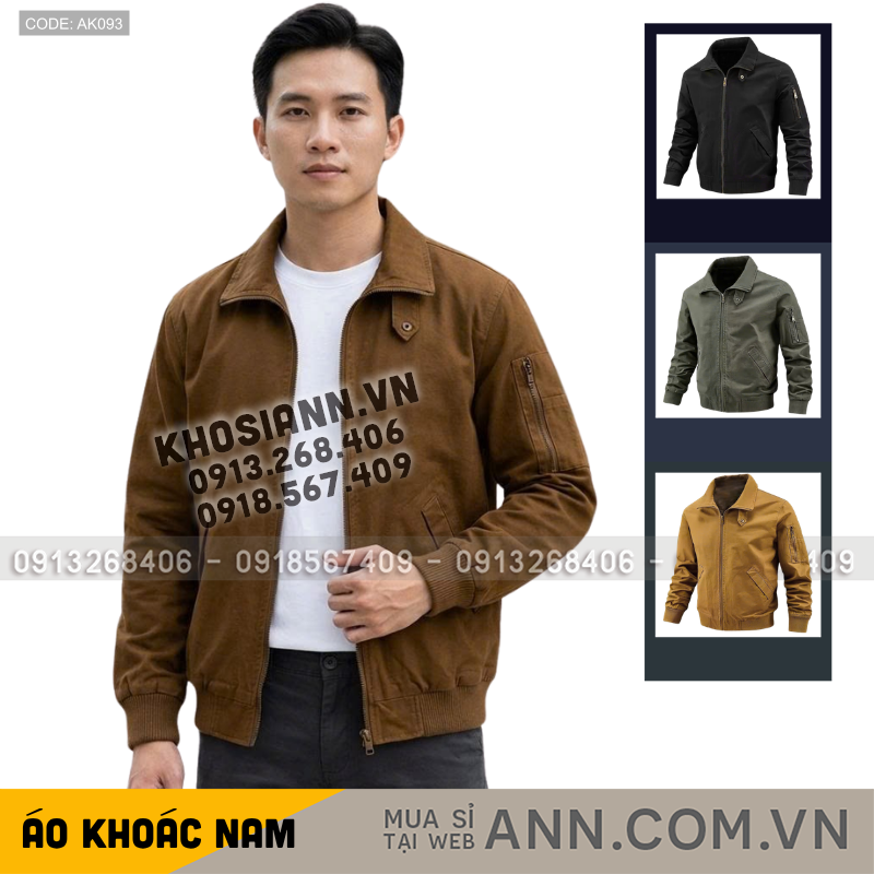 26299_he-thong-2_20260328160019.png Áo Khoác Kaki Dày Lót Dù Nam Cổ Bẻ Có Túi Trong Cao Cấp Big Size - AK093