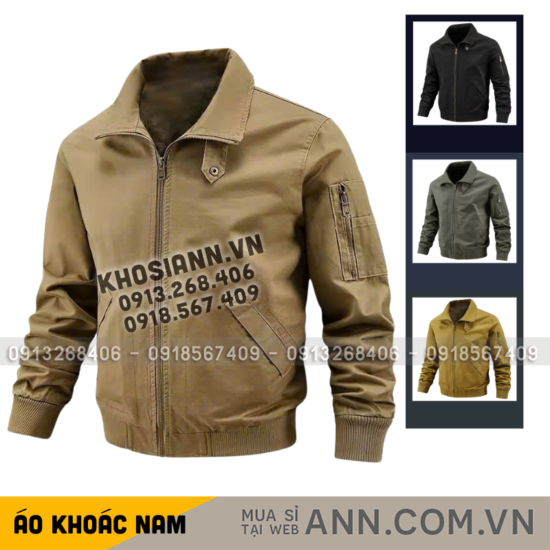 26299_he-thong_20250421104432-2.png Áo Khoác Kaki Dày Lót Dù Nam Cổ Bẻ Có Túi Trong Cao Cấp Big Size - AK093
