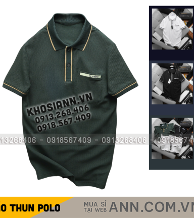 Áo Thun Polo Nam Cao Cấp - Áo Thun Nam Cổ Bẻ Phối Viền Có Túi Trước Ngực Và In Logo Bền Đẹp Big Size - CS270