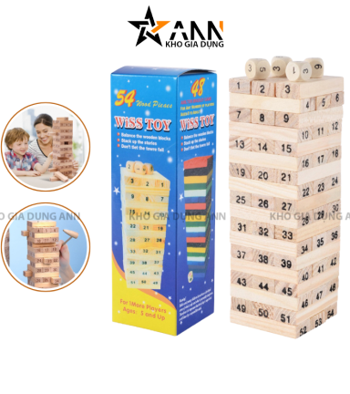 Bộ Rút Gỗ Cao Cấp - Bộ Xếp Gỗ Cho Bé Số 54 - BRGCB01