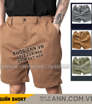 ANN SHOP 57 Quần Short Lưng Thun Nam Chất Liệu Lụa Chống Ngăn Dày Dặn Mặc Mát (Size Từ 50-85kg) - QB439