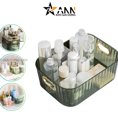 Khay Nhựa Trong Suốt Đựng Mỹ Phẩm Để Đồ - Khay Chữ Nhật Sang Trọng 28x20x10cm - KDMP01