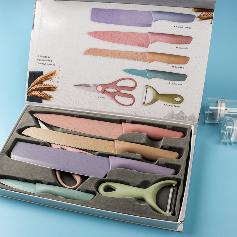 Bộ 6 Dao Everich Kháng Khuẩn Làm Từ Lúa Mạch - Bộ Dao Gọt Rau Củ Quả Cao Cấp 6 Bộ 6 Dao Everich Kháng Khuẩn Làm Từ Lúa Mạch - Bộ Dao Gọt Rau Củ Quả Cao Cấp