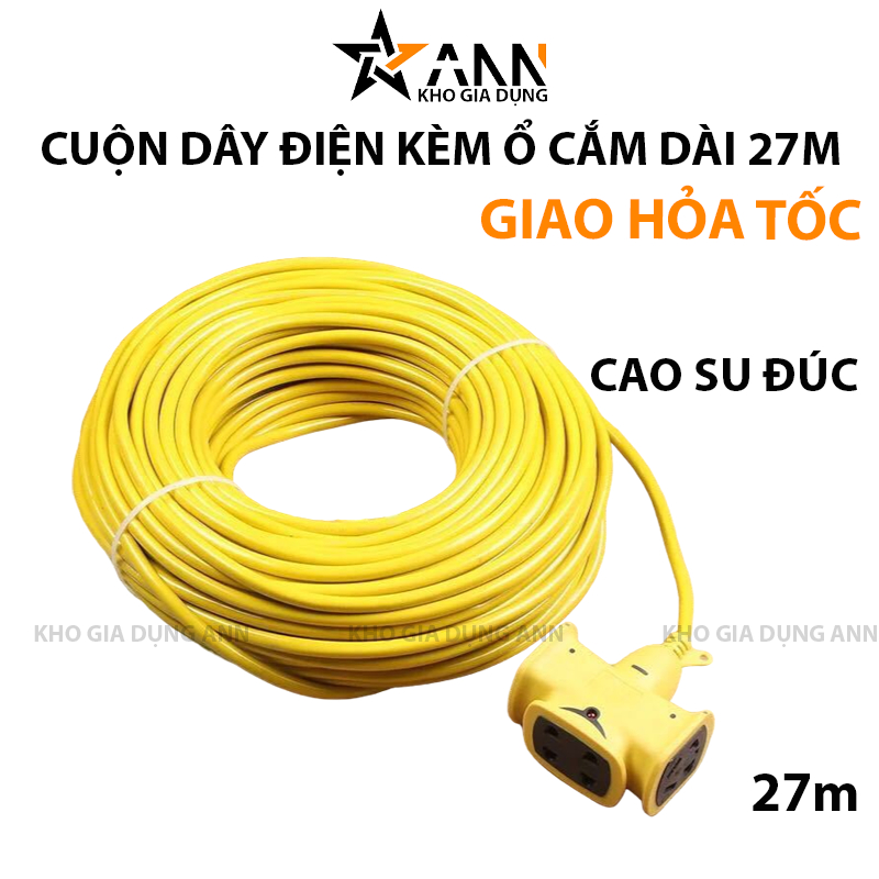 Shop sỉ cuộn Dây Điện - Ổ Cắm Điện Cao Cấp Chịu Lực Tốt Dài 27m 1 Shop sỉ cuộn Dây Điện - Ổ Cắm Điện Cao Cấp Chịu Lực Tốt Dài 27m