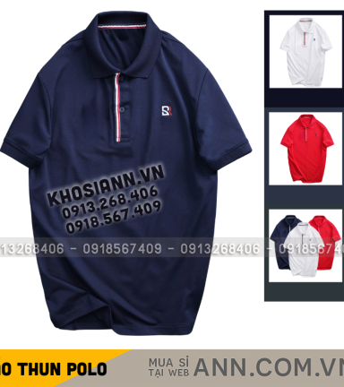 ANN SHOP 38 Áo Thun Polo Nam - Áo Thun Nam Cổ Bẻ Phối Sọc Và Thêu Logo Trước Ngực Bền Đẹp Có Big Size - CS273
