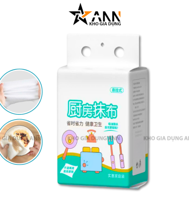 Túi Khăn Rút Lozy - Khăn Lau Bếp Dùng 1 Lần - Giấy Lau Bếp Lozy 100 Tờ/Gói - KGR06