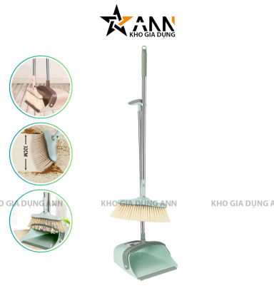 Chổi Quét Nhà Kèm Đồ Hốt Rác Gấp Gọn - CQN01