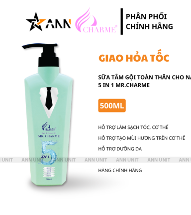 Sữa Tắm Gội Toàn Thân Mr Charme 5 In 1 Cho Nam 500ml - STGMRCHARME