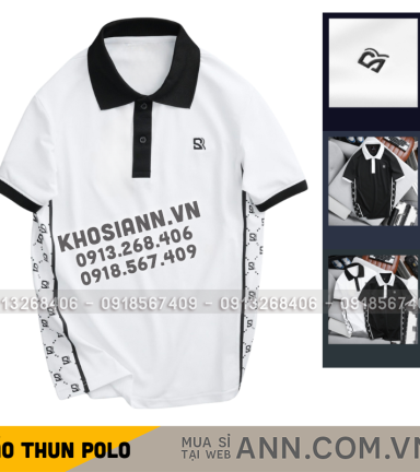 ANN SHOP 33 Áo Polo Nam - Áo Thun Nam Có Cổ Thêu Logo Trước Ngực Phối Sọc Cực Ngầu (Có size 3x) - CS277